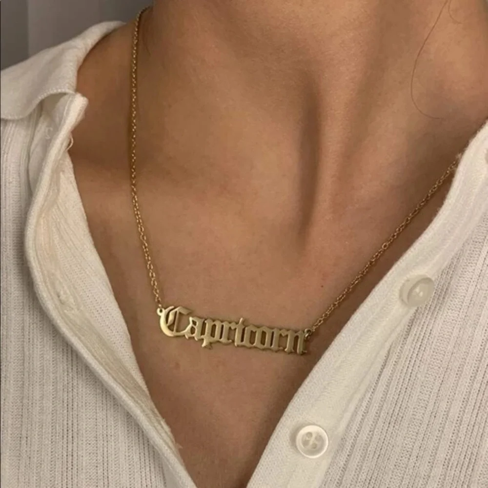 3/$30 💛 Capricorn Zodiac Necklace